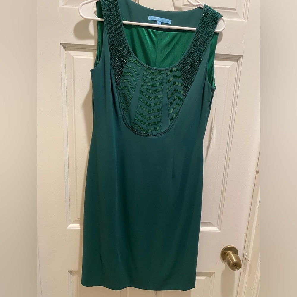 ANTONIO MELANI Green Sleeveless Dress - Picture 2 of 8